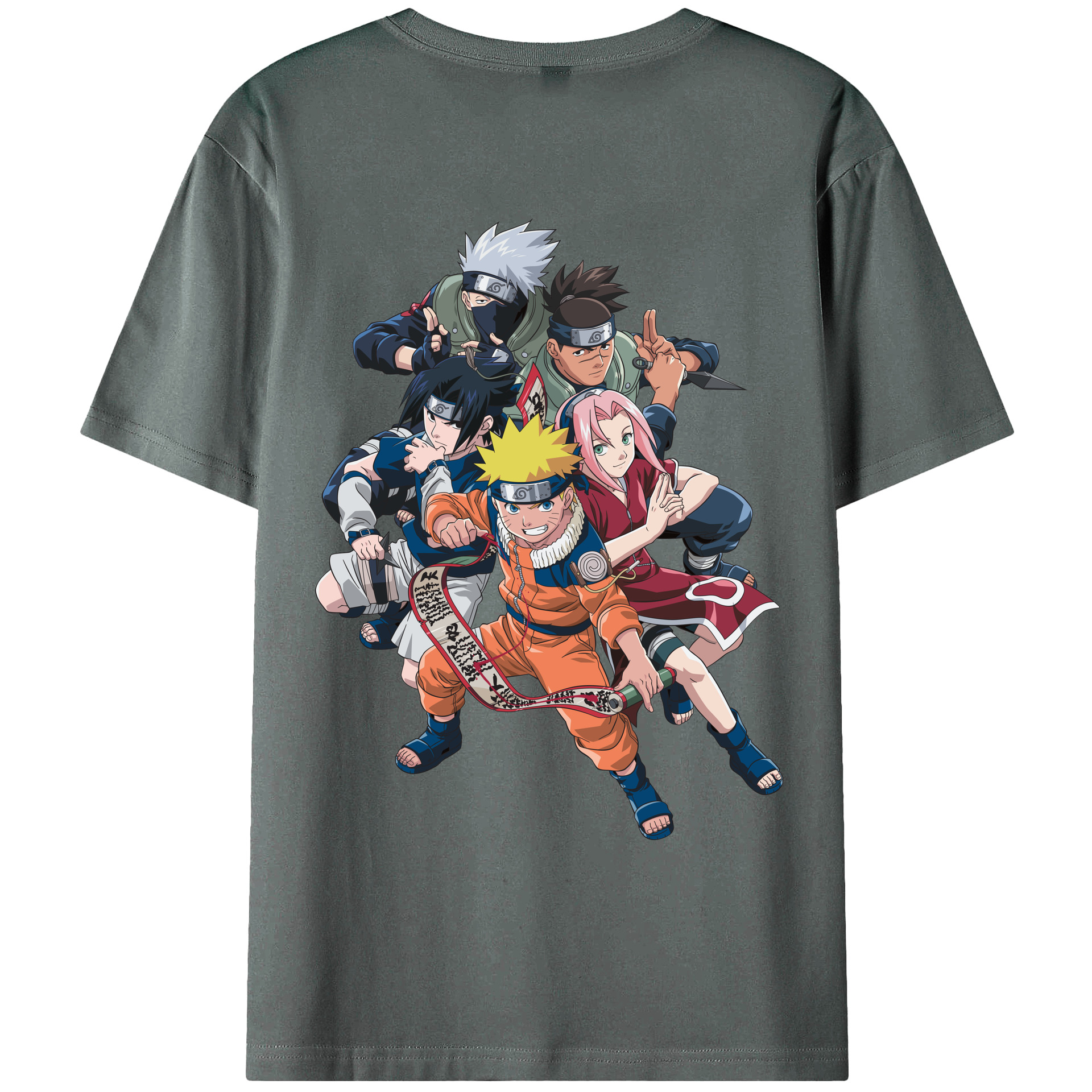 （画像用） NARUTO -ナルト- うずまき ナルト Uzumaki Naruto 綿100％ メンズ半袖Tシャツ（バックプリント） 通気性